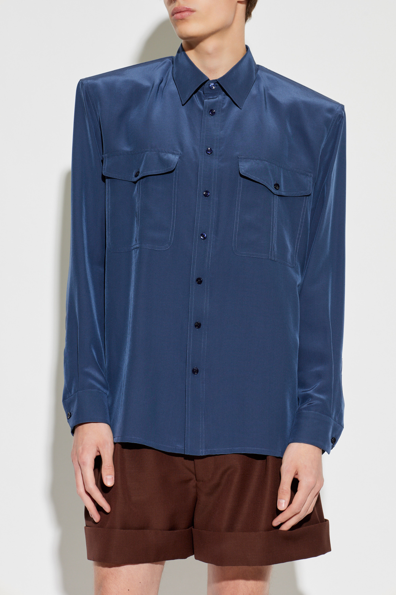 Saint Laurent Silk shirt with pockets | Men's | Vitkac